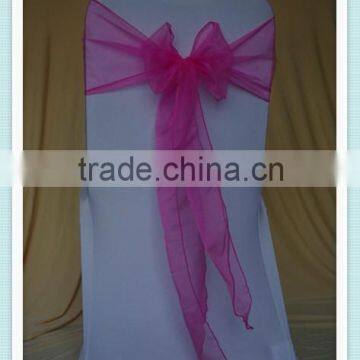 YHS#12 organza polyester banquet wedding wholesale chair cover sash