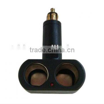 12v car cigarette lighter splitter hub with two dual sockets