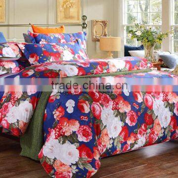 2015 latest flowers pattern romantic design cotton bedding hot sales bed sheets wholesales bedding set