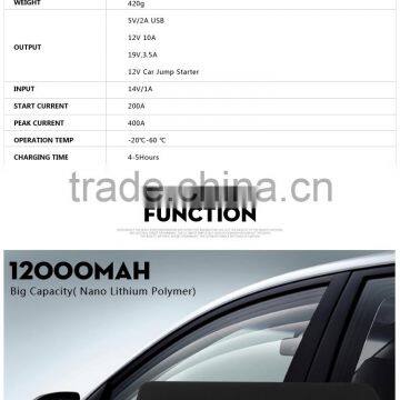 Portable Rechargeable Battery 12V Car Jump Starter Multi-function Jump Starter LED Illumination Jump Starter photo-6