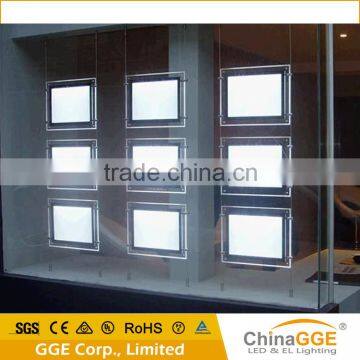 Real Estate Agents Window LED Display Poster LED Acrylic Sign Wire LED Backlight For Sign Board