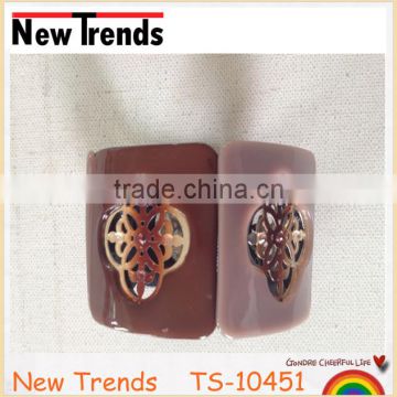 New arrival dark brown flower stretch bracelet cuff