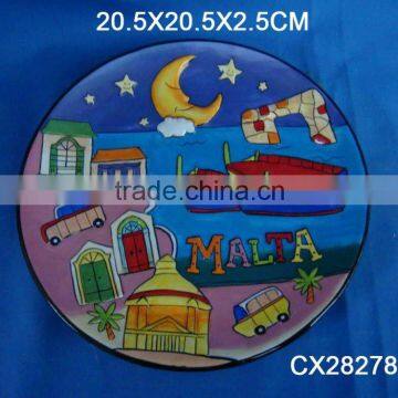 Custom Design Ceramic Souvenir Plate