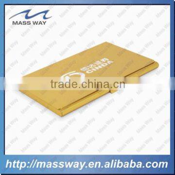 custom fahion aluminum business anodized gold name card holder