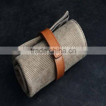 pretty waxed canvas watch roll bags