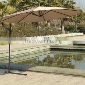 side post offset crank Roma cantilever hanging umbrella parasol