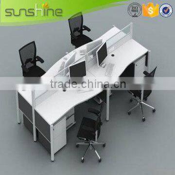 Stainless Steel Melamine Workstation, Used Glass Wall Partition, High Quality Cheap Cubicles photo-5