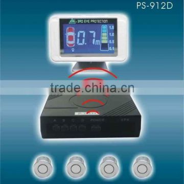 12Voltage wireless ultrasonic backup sensor color background LCD display garage parking sensor