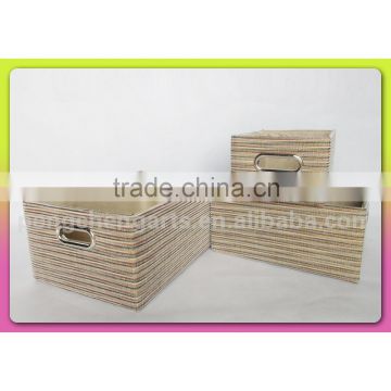 Paper and cotten with lurex storage box