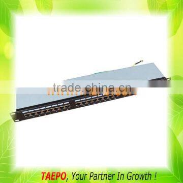 19" STP RJ45 1U CAT5E 24-port patch panel