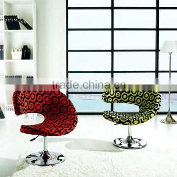 Leopard fabric fashion swivel seat high adjustable leisure chair