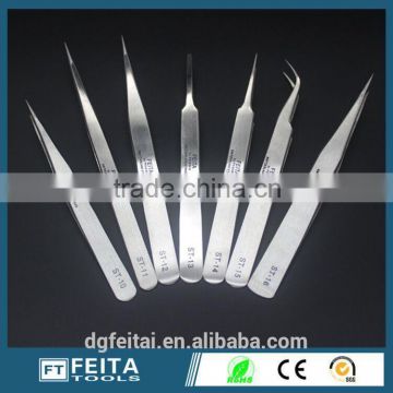 FEITA ST Stainless Steel Material Eyebrow Use Curved & Straight Tweezers