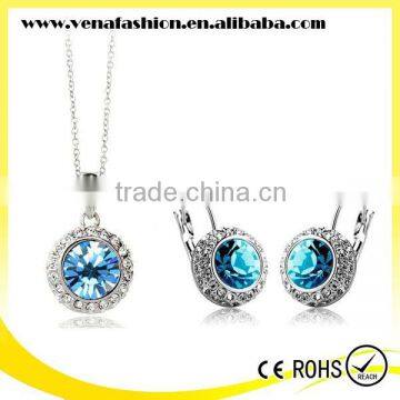 crystal cheap necklace and earring sets, fancy necklace sets