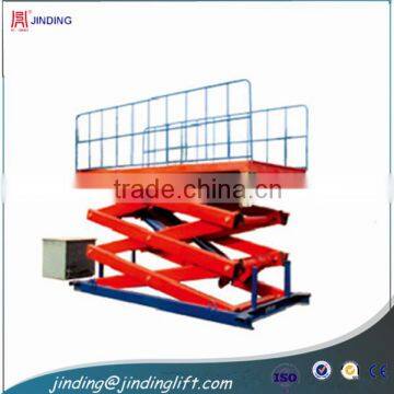 high rising work platform with hydraulic lifting system for goods handling