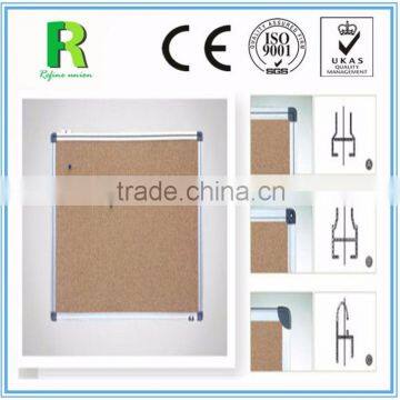 aluminum material school bulletin board / cork board