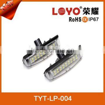 Vehicle LED light License black one high brightness led license plate flash light