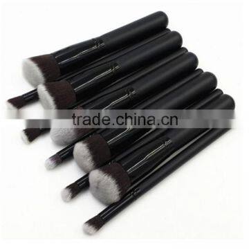 Wholesale high quality wooden black shaving cleaning cosmetic brush set without package