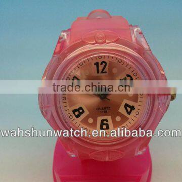 new watches 2013 hot plastic strap ladies pink color vogue watch
