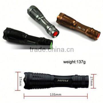 POPPAS S3 Super Bright Rechargeable Mini Zoom Led Tactical Torch Flashlight photo-3