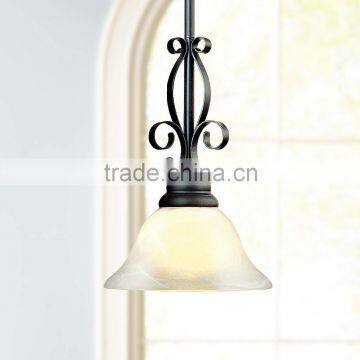 11.20-7 Sloped ceiling adaptable Matte black Alabaster glass Mini Pendant Chandelier