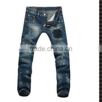 Newest design slim fit style jeans denim jeans men