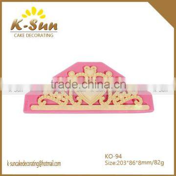 fondant cake silicone mold diamond heart crown reposteria moldes