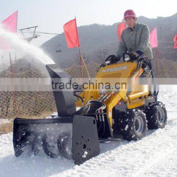 mini skid steer loader with snow blower