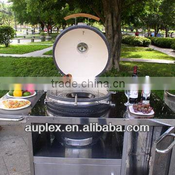 21 inch kamado bbq stove with stainless steel table from China AU-21S3