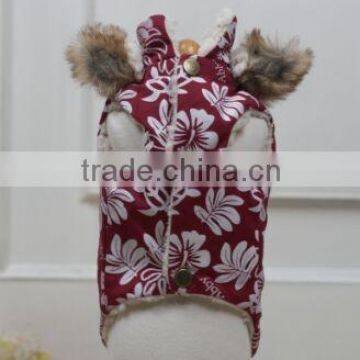 Pet Coat/four Pockets Dog Coat With Fur Hat photo-6
