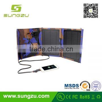 High quality foldable solar panel mobile charger for outdoor power backup, waterproof power supply supply with 10W panel
