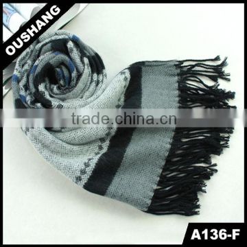 A136-F Wholesale fashion striped pashmina shawl ladies