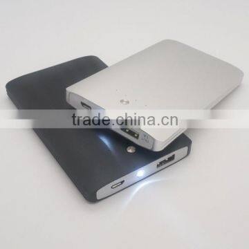 2014 Ultra slim aluminum case charge power bank 4000mAh