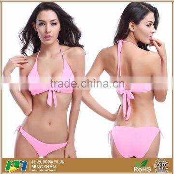 Women's Spandex Nylon Swimsuit Crochet Strappy Bikini Sets In Stock