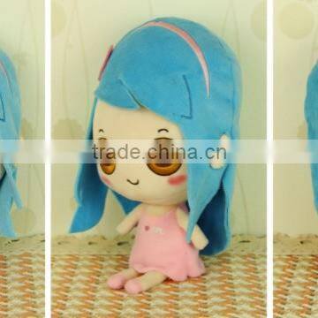 Carephilly Authorize Customize Stuffed Human Doll Long Hair Girl 4.65" Soft Plush Toy For Branding photo-5