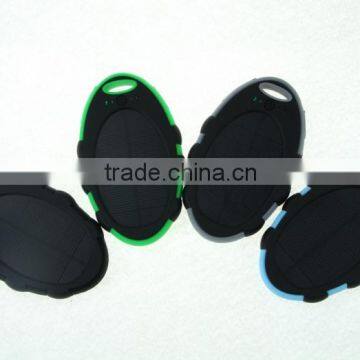 5000mAh Waterproof Solar Power Bank Dual USB Backup External Battery Charger for IPhone Samsung HTC Huawei Xiaomi Cell Phones photo-3