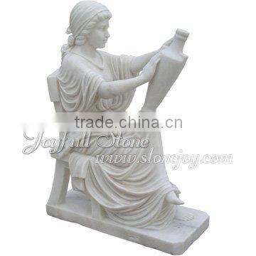 Marble Lady Stone Sculptures, female statue, life size statue