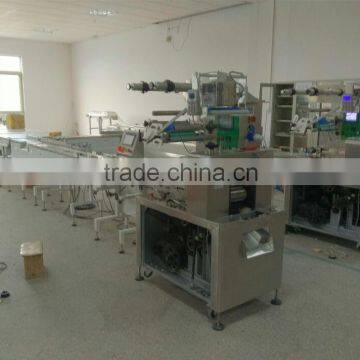 High speed chocolated coated wafer feeding packaging line