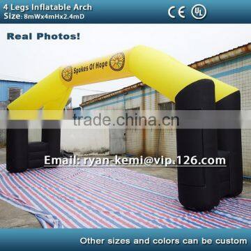 Inflatable Finish Line Arch Yellow Black photo-2