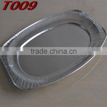 Foshan Aluminum Foil Disposable Oval Serving Large Dish Platter T009