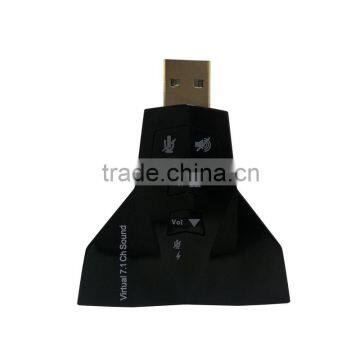 Double Sound Card Virtual 7.1 Channel USB 2.0 Audio Adapter Dual Microphone and Headset 7.1Ch 3D Audio Sound Card photo-3