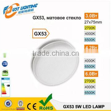 7W 500lm Round Cabinet LED Light Factory Price 7W LED GX53 Cabinet Lamp