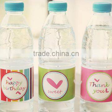 Custom Printed Birthday Water Bottle Labels Wholesale