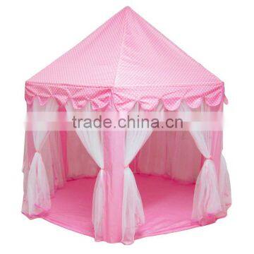 Pink Hexagonal playhouse for kids Girls play hexagonal tent