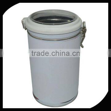tea box , coffee box with plastic tin can covers/Tea tin with Sealing Latch Cover Tin Box supplier/tea tin box with metal string