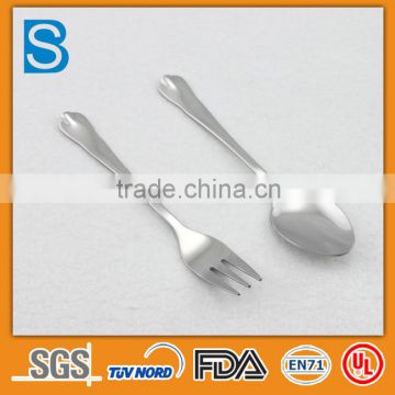 steel kids fork and spoon