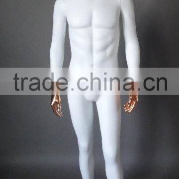 fashion abstract mannequins with head and hands chromed