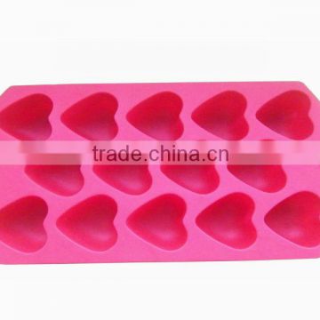 heart shape food grade silicone ice cube tray