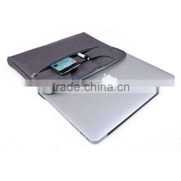 Multifunction Laptop Shoulder Strap Bag Briefcase Premium Denim Fabric 11-15 Inch Notebook Computer for MacBook Case B022845(1) photo-2