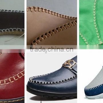 moccasin leather shoe upper stitching sewing machine