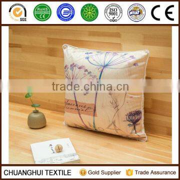 2015 new arrival 100% polyester faux silk cushion printed with flower